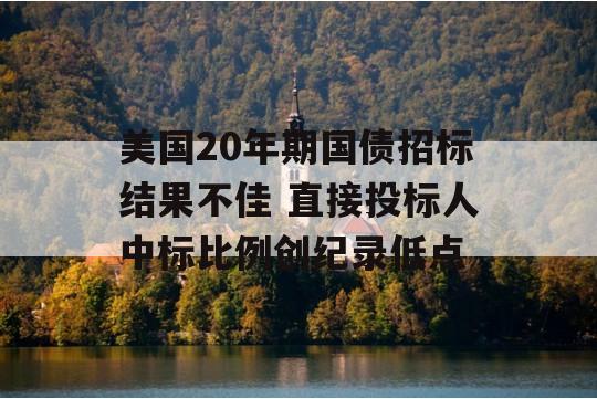 美国20年期国债招标结果不佳 直接投标人中标比例创纪录低点